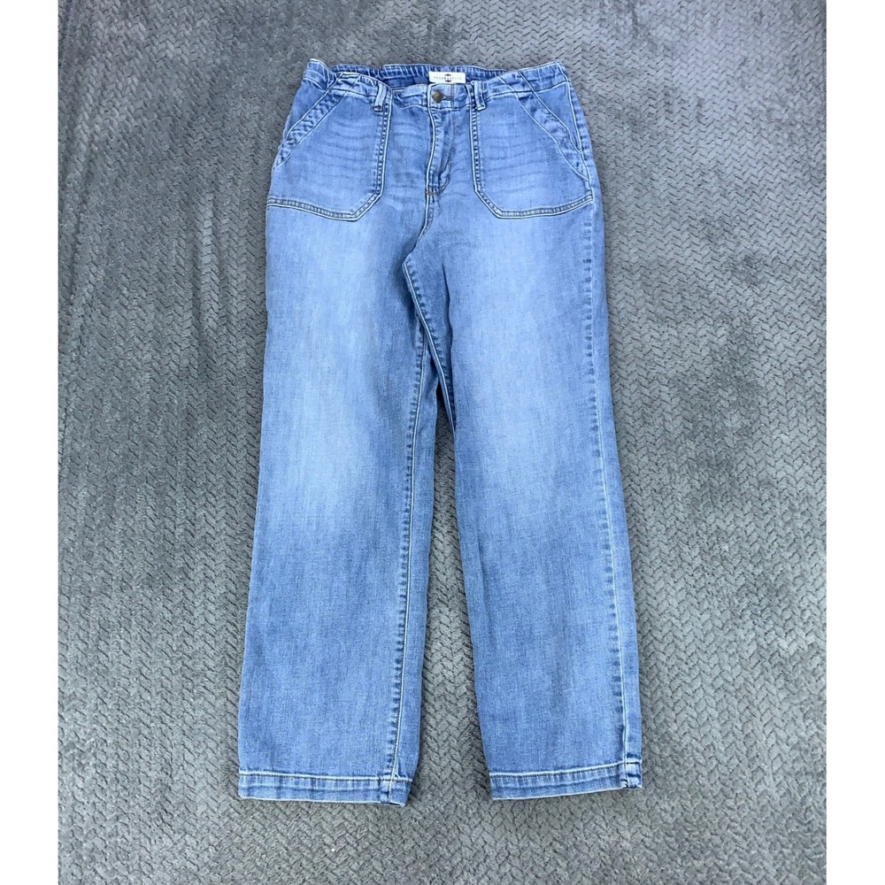Mason & Belle Jeans Womens 10/30 Blue Wide Leg Baggy Stretch Boho Med Wash